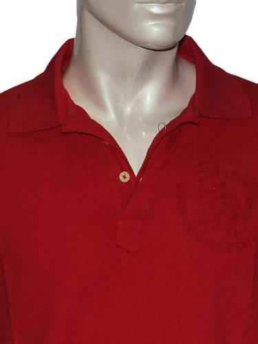 Collared Casual T-Shirt Red