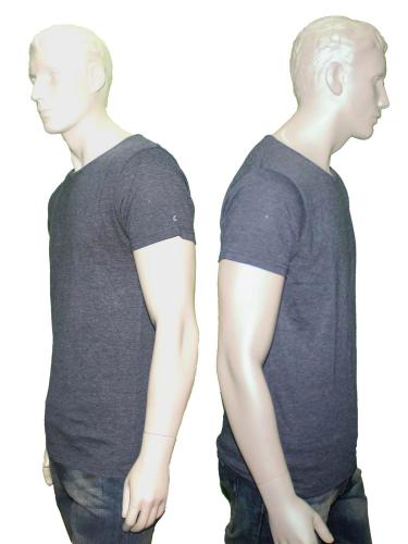 Factorie Grey Round Neck Casual T-Shirt