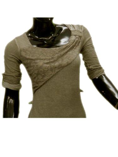 Stylish Casual T-Shirt Top - Brown