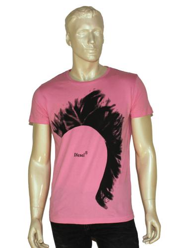 Pink Printed Casual T-Shirt